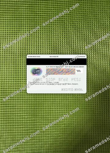 Hungary OTP Bank mastercard photolook back